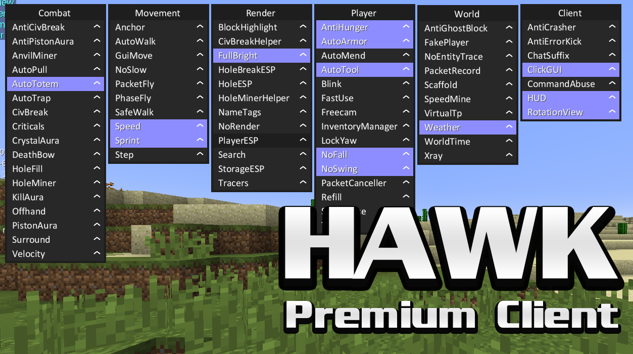 Hawk - Minecraft Hack Client